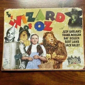 The Wizard of Oz Tin 70th anniversary sign.
